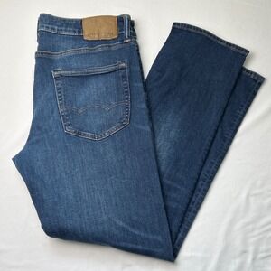 American Eagle Mens Slim Straight Jeans Medium Wash Size 33x32 Stretch Classic